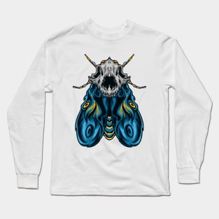 Moth skull illustration Long Sleeve T-Shirt